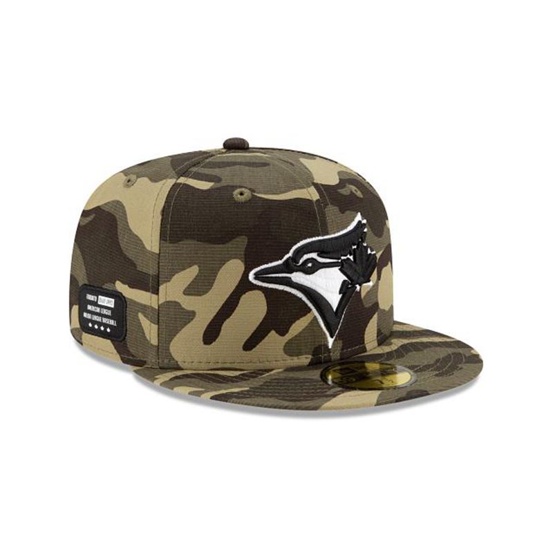 MLB Toronto Blue Jays Armed Forces Weekend 59Fifty Fitted (GRL6866) - Green New Era Caps